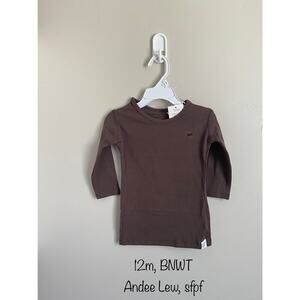Andee Lew 12m Baby Girl Brown Long Sleeved Shirt